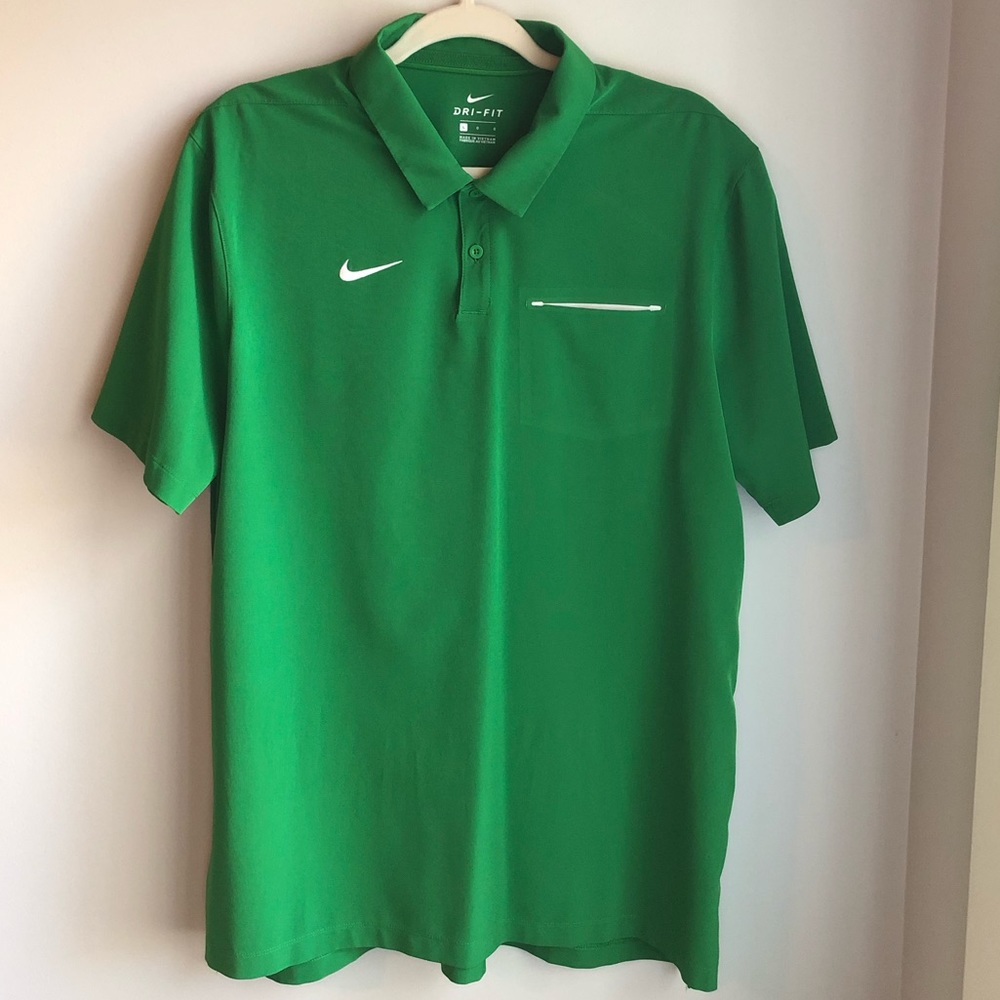 NWOT Green Nike Dri Fit Short Sleeve Golf Polo Size L